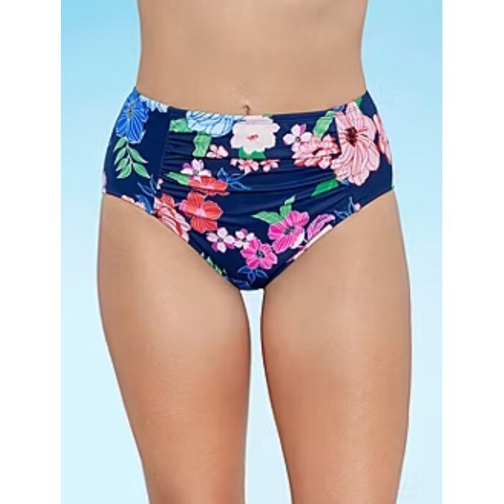 Liz Claiborne Women's Full Coverage Swimming Bottoms Size 24W Floral Print NEW